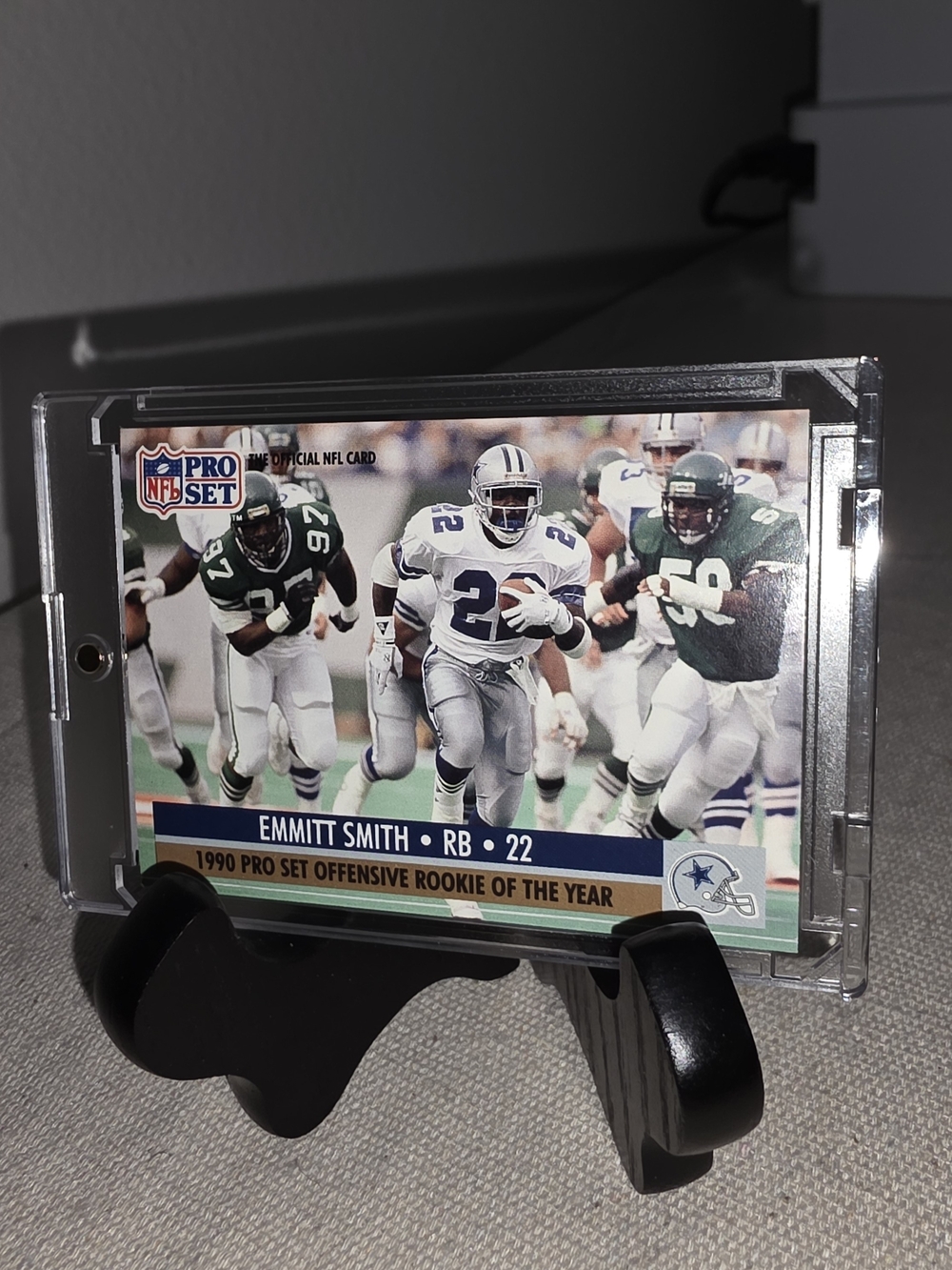 Emmitt Smith 1990 Pro Set Rookie Card - White/Silver/Blue